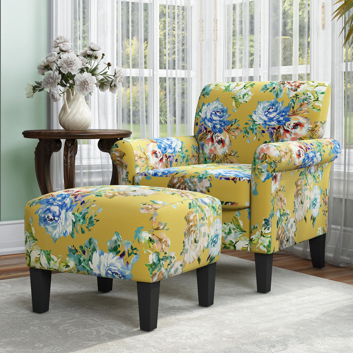 Chair & Ottomans