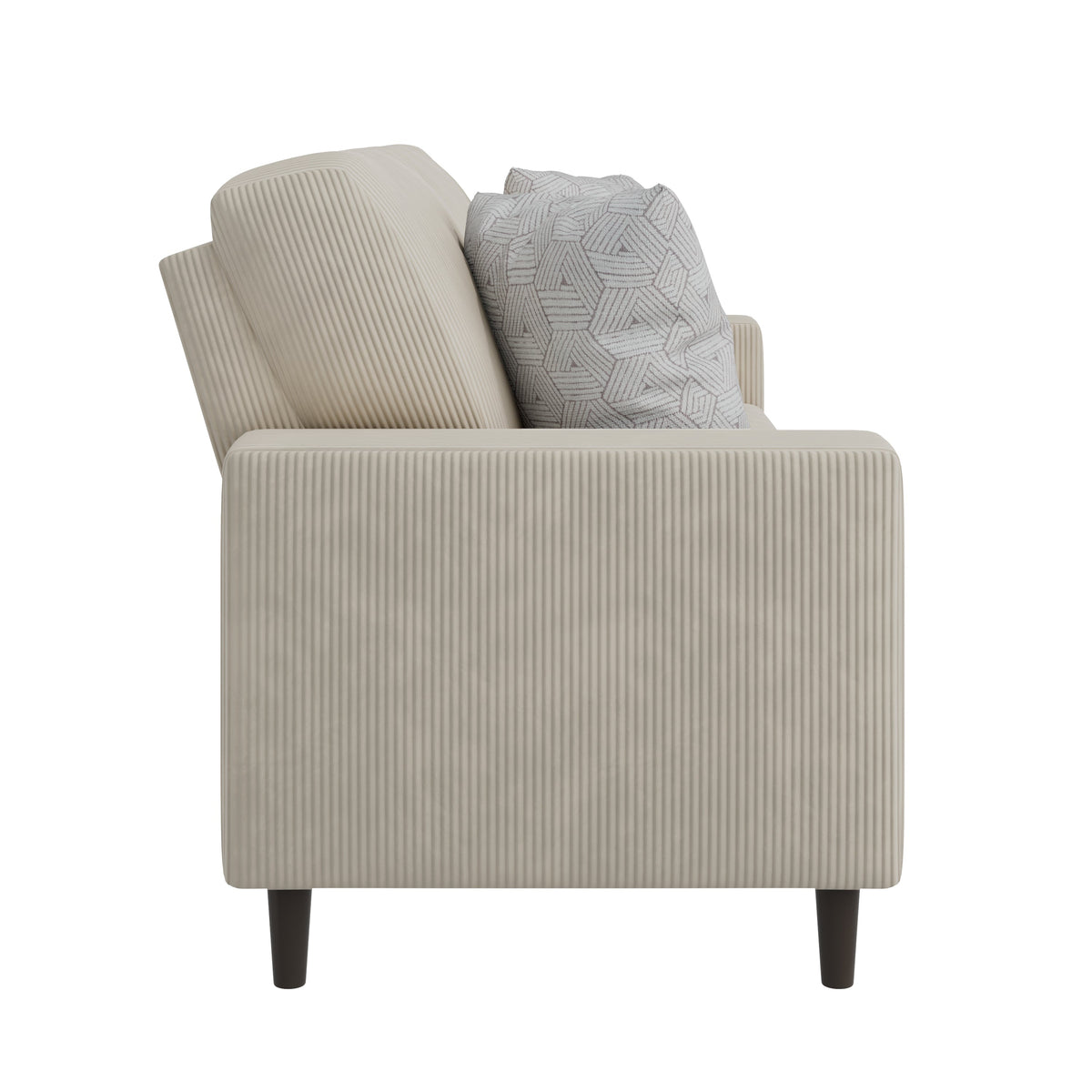 Prestwick Upholstered Small Space Sofa with 2 Accent Pillows