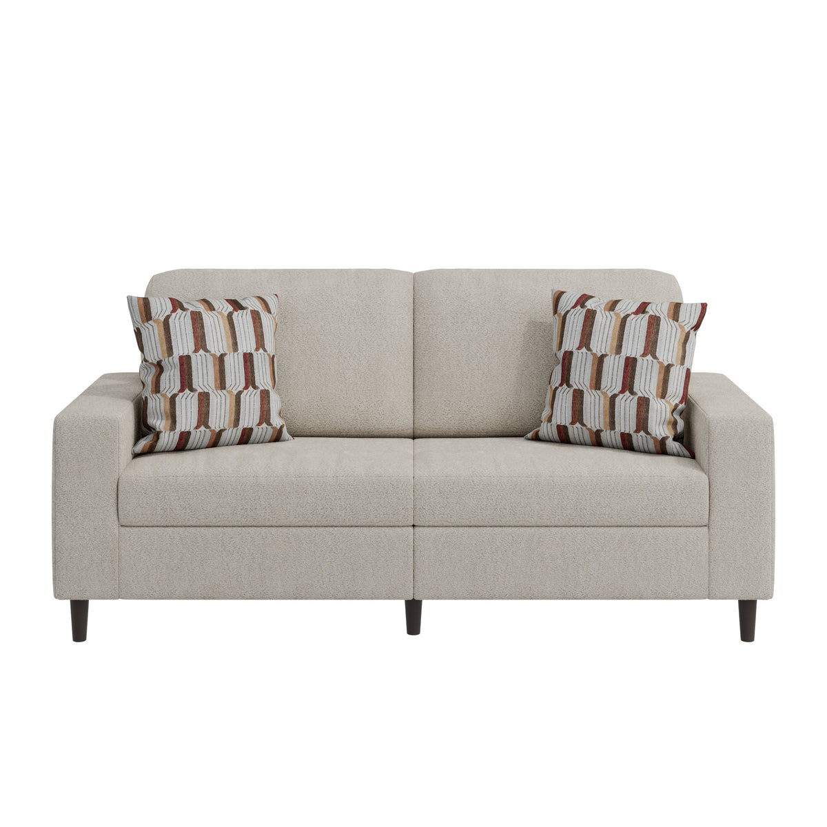Prestwick Upholstered Small Space Sofa with 2 Accent Pillows