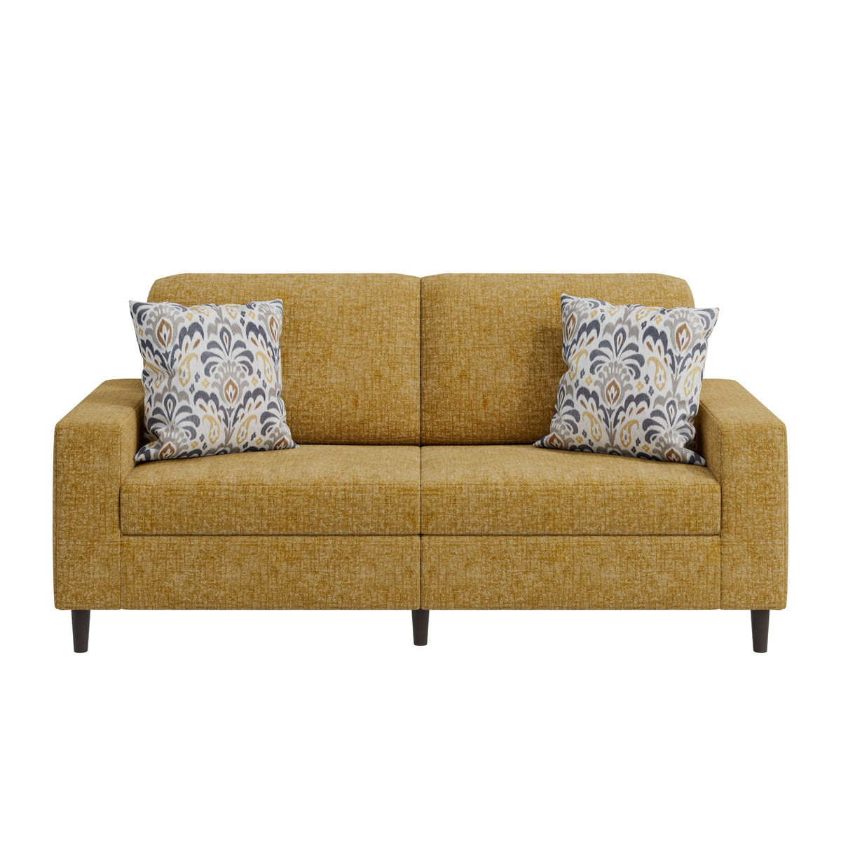 Prestwick Upholstered Small Space Sofa with 2 Accent Pillows