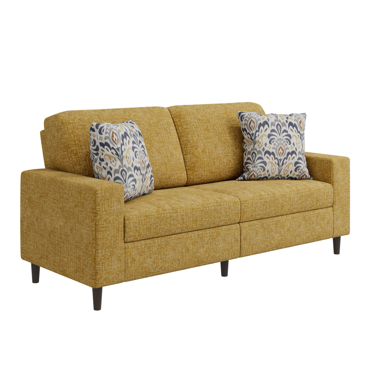 Prestwick Upholstered Small Space Sofa with 2 Accent Pillows