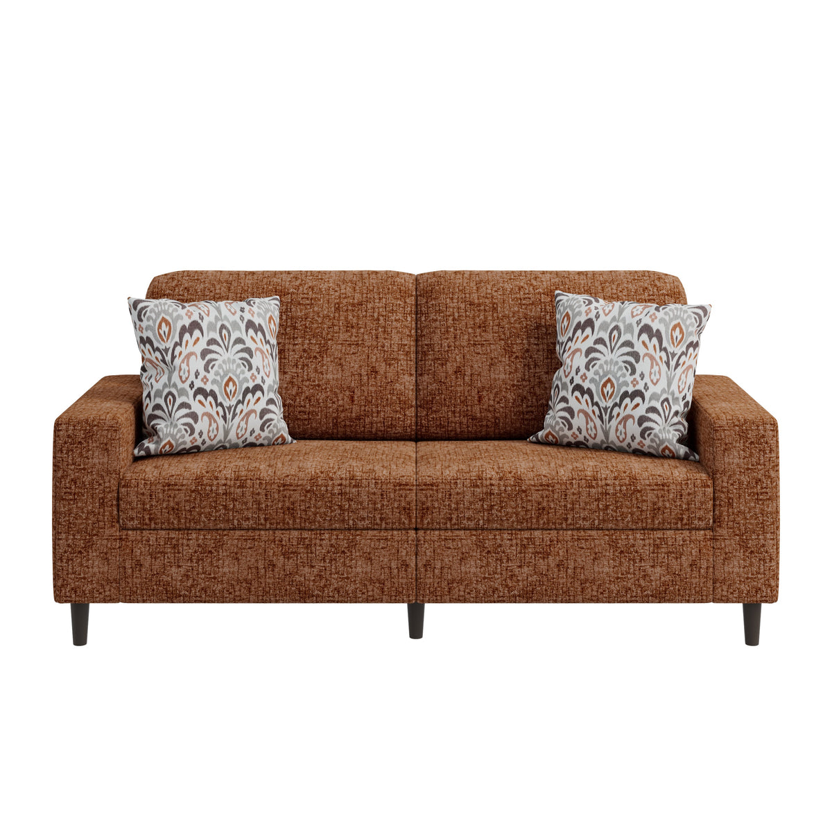Prestwick Upholstered Small Space Sofa with 2 Accent Pillows