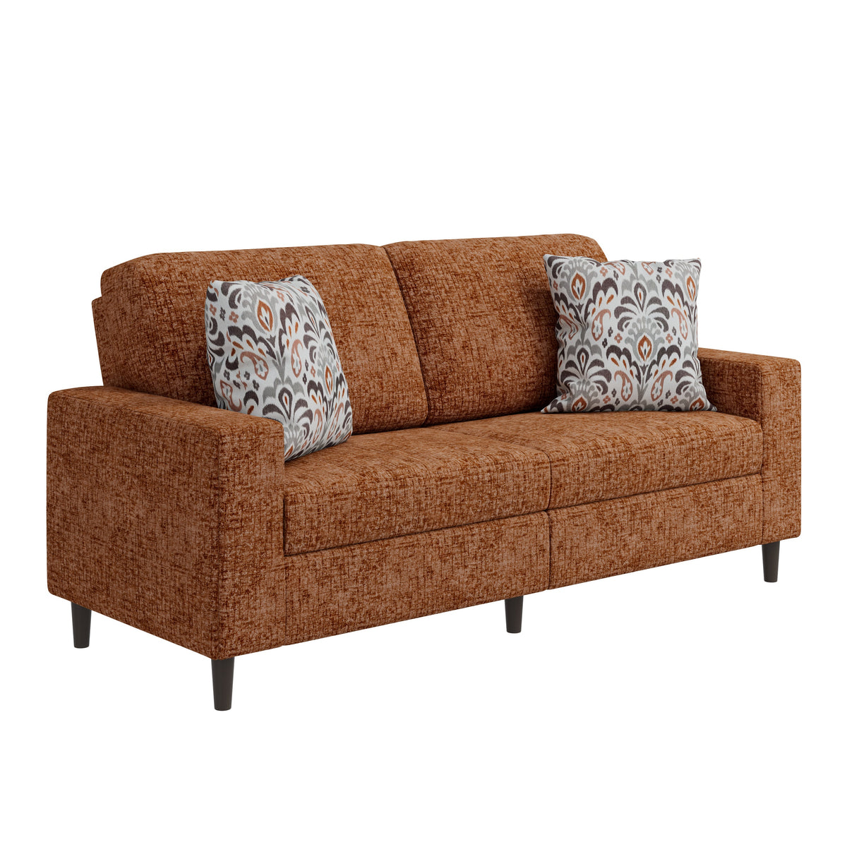 Prestwick Upholstered Small Space Sofa with 2 Accent Pillows