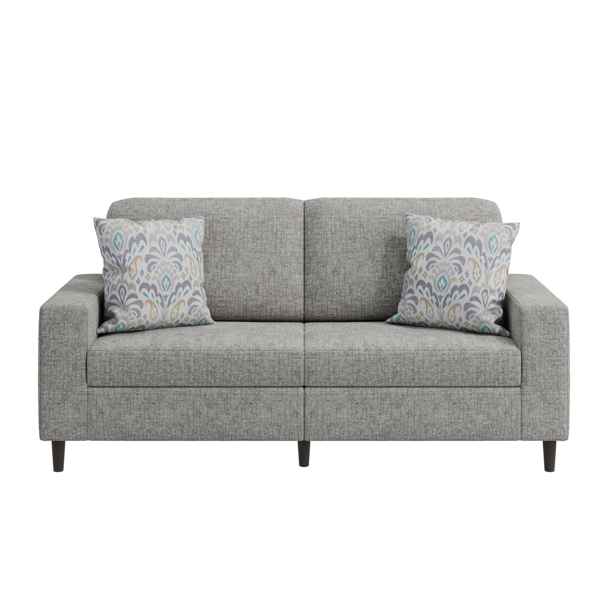 Prestwick Upholstered Small Space Sofa with 2 Accent Pillows