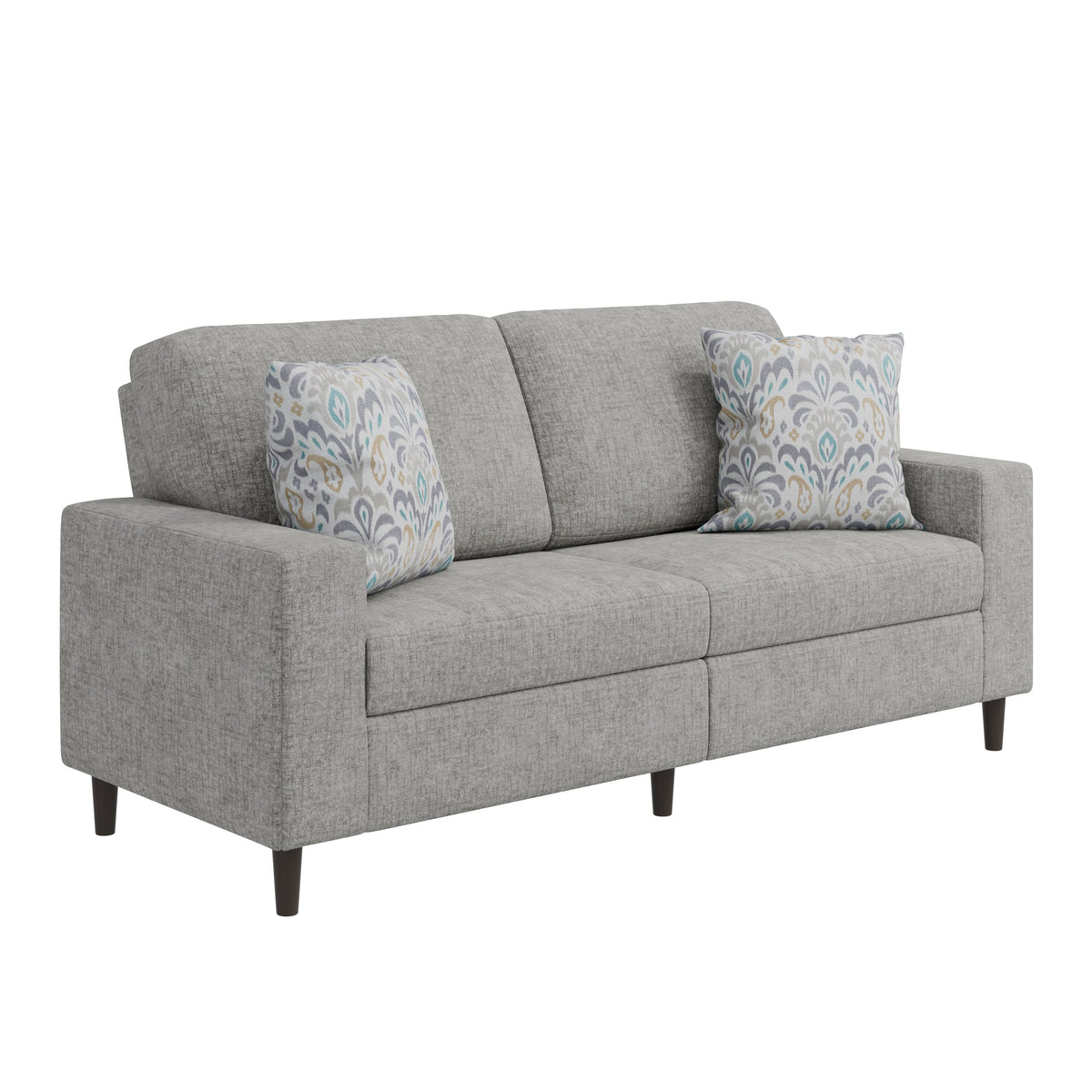 Prestwick Upholstered Small Space Sofa with 2 Accent Pillows