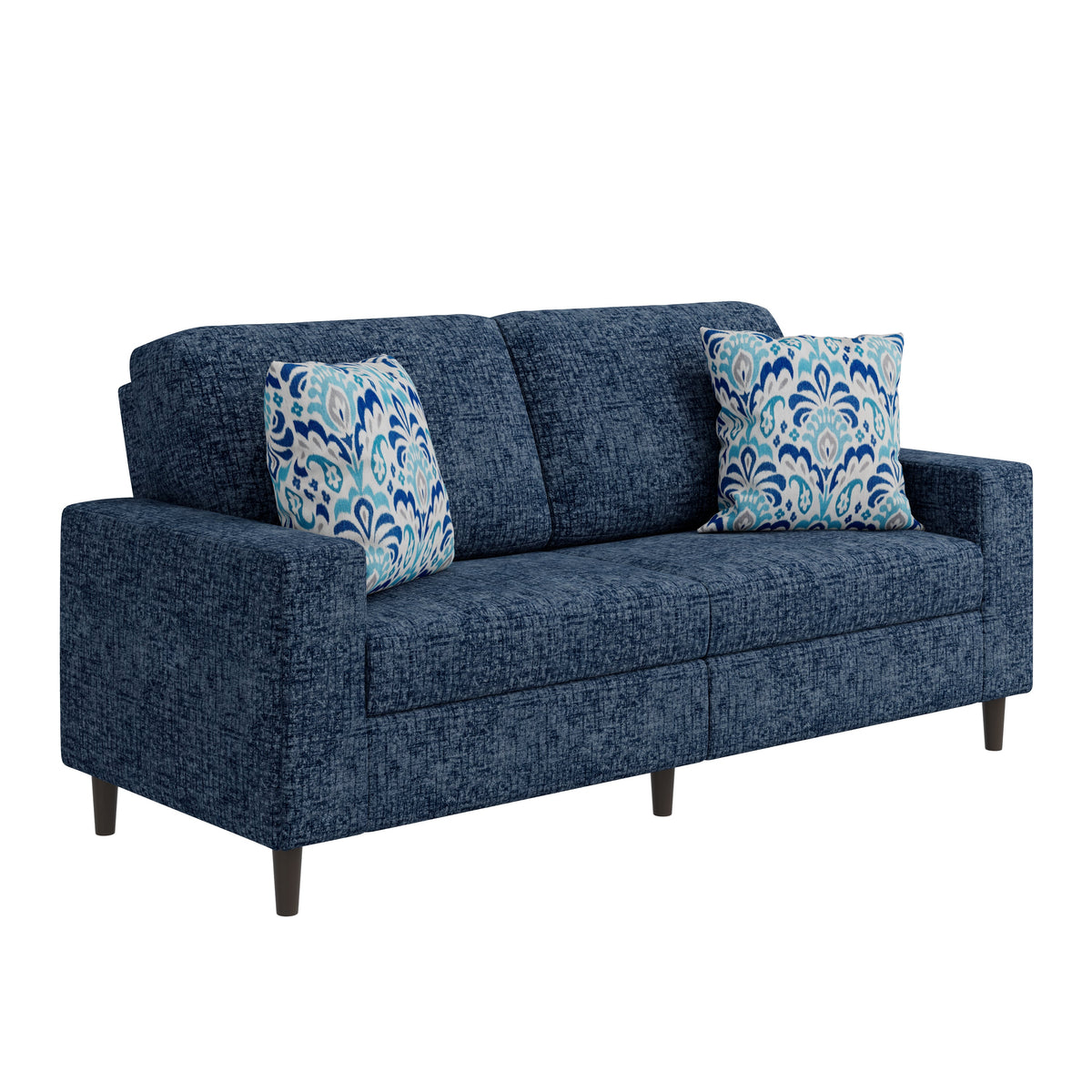 Prestwick Upholstered Small Space Sofa with 2 Accent Pillows