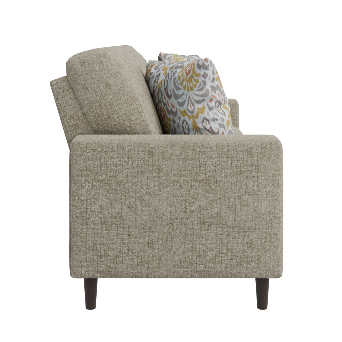 Prestwick Upholstered Small Space Sofa with 2 Accent Pillows